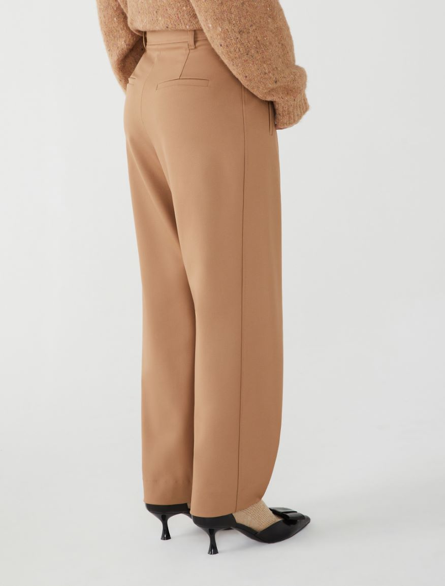 Flowing trousers - CAMEL - 2 - iBlues