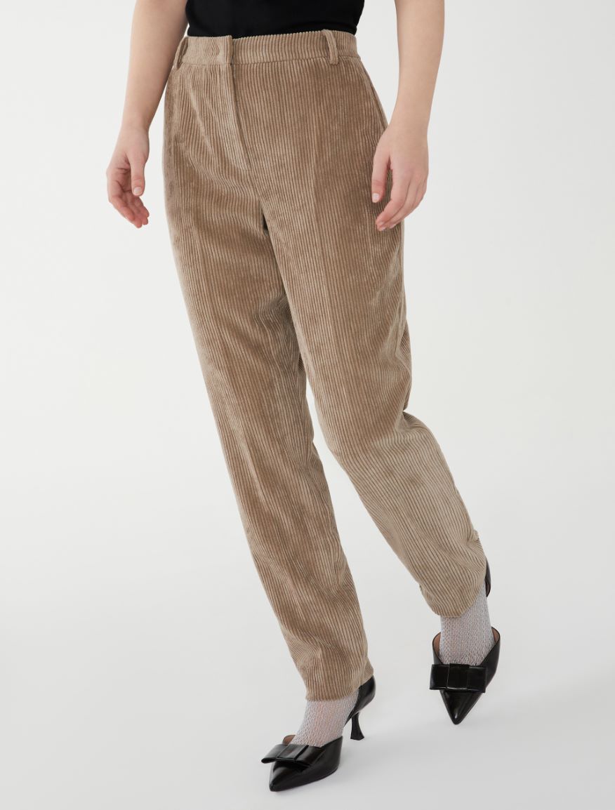 Semi-fitted trousers - MUD - 4 - iBlues