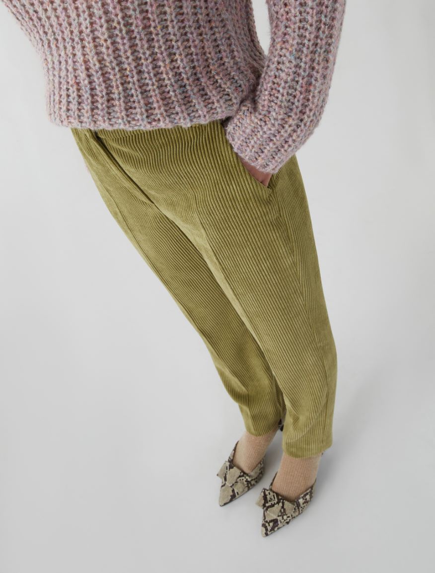 Semi-fitted trousers - GREEN - 3 - iBlues