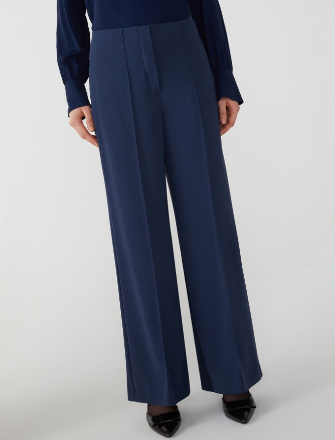 Wide-leg trousers - NAVY - iBlues