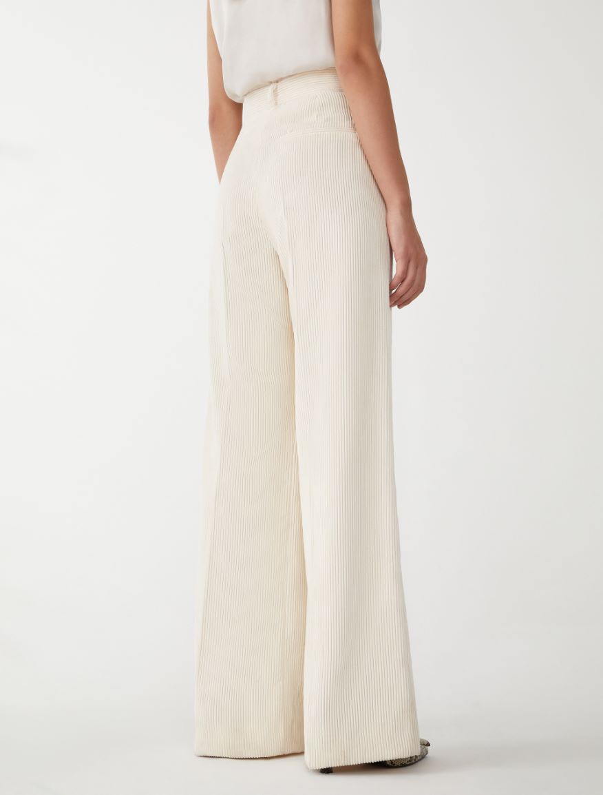 Wide-leg trousers - WOOL WHITE - 2 - iBlues