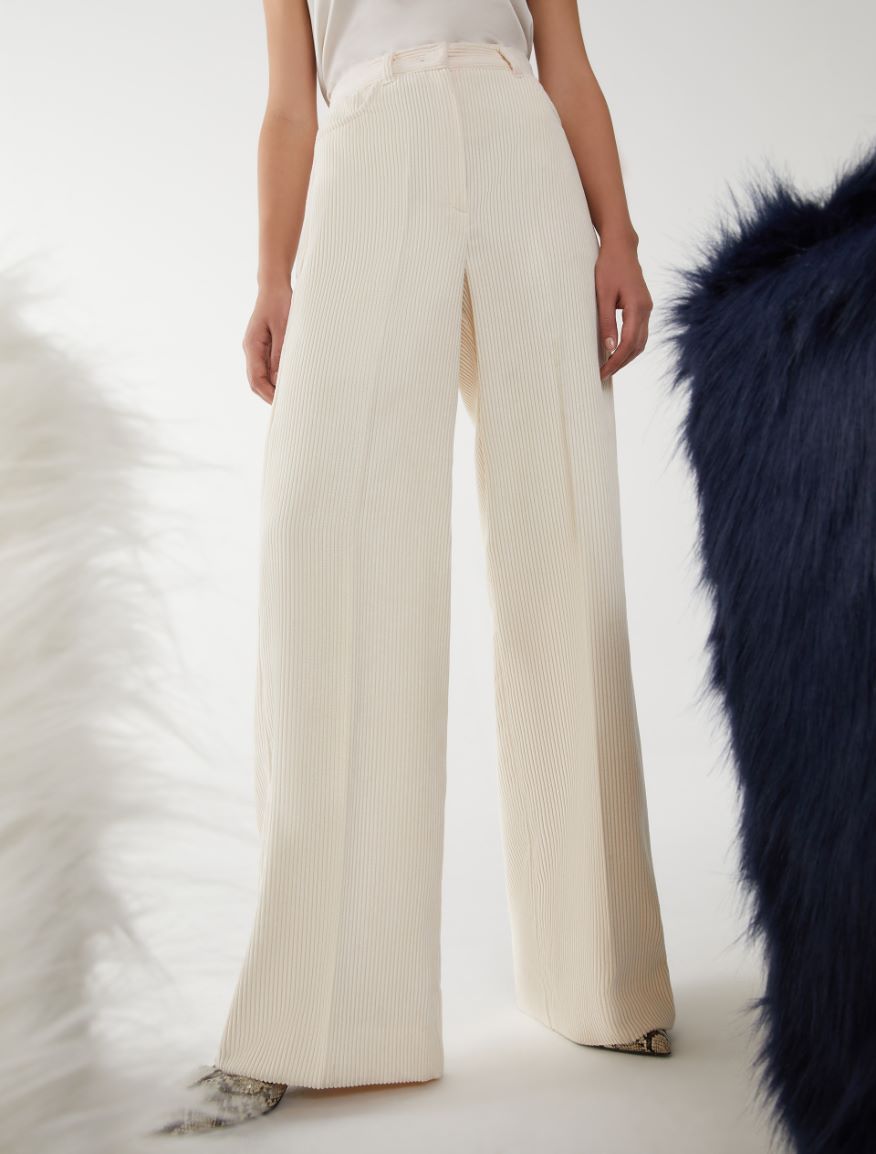 Wide-leg trousers - WOOL WHITE - 3 - iBlues