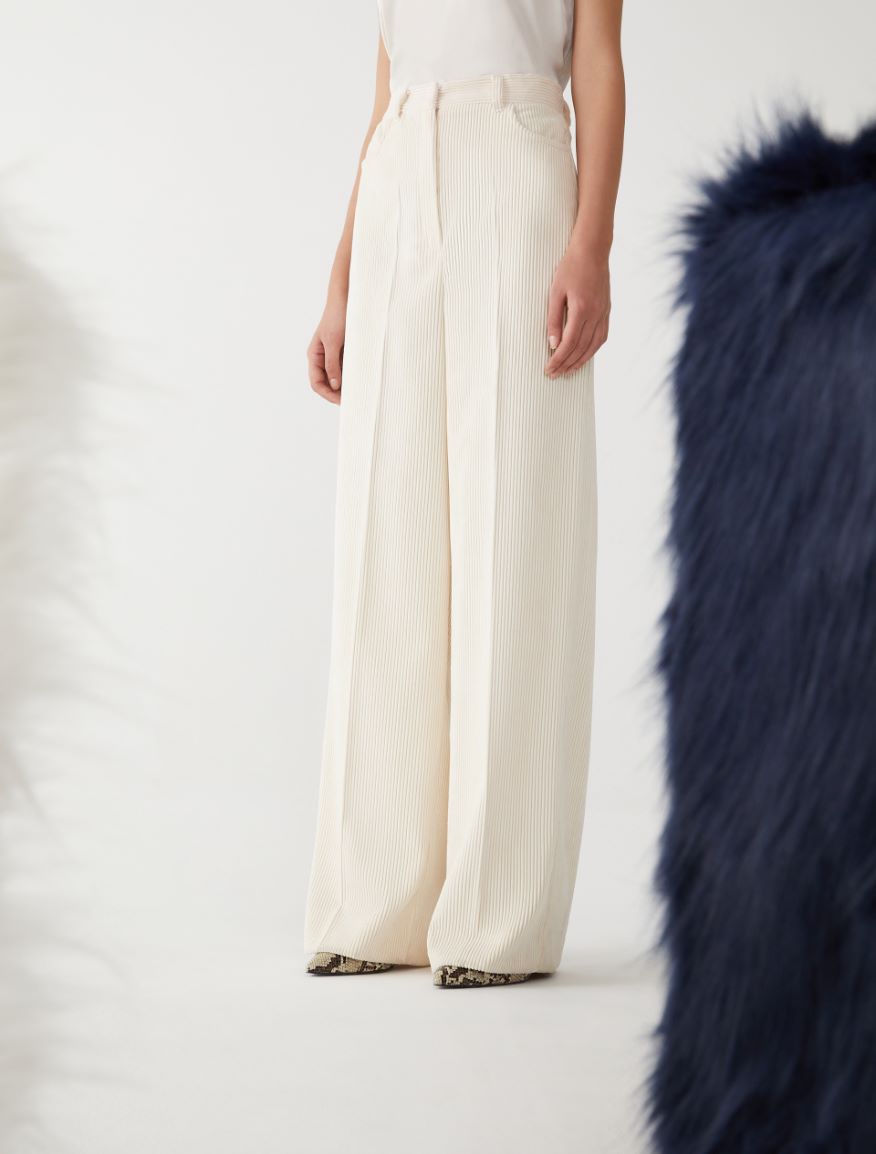 Wide-leg trousers - WOOL WHITE - 4 - iBlues