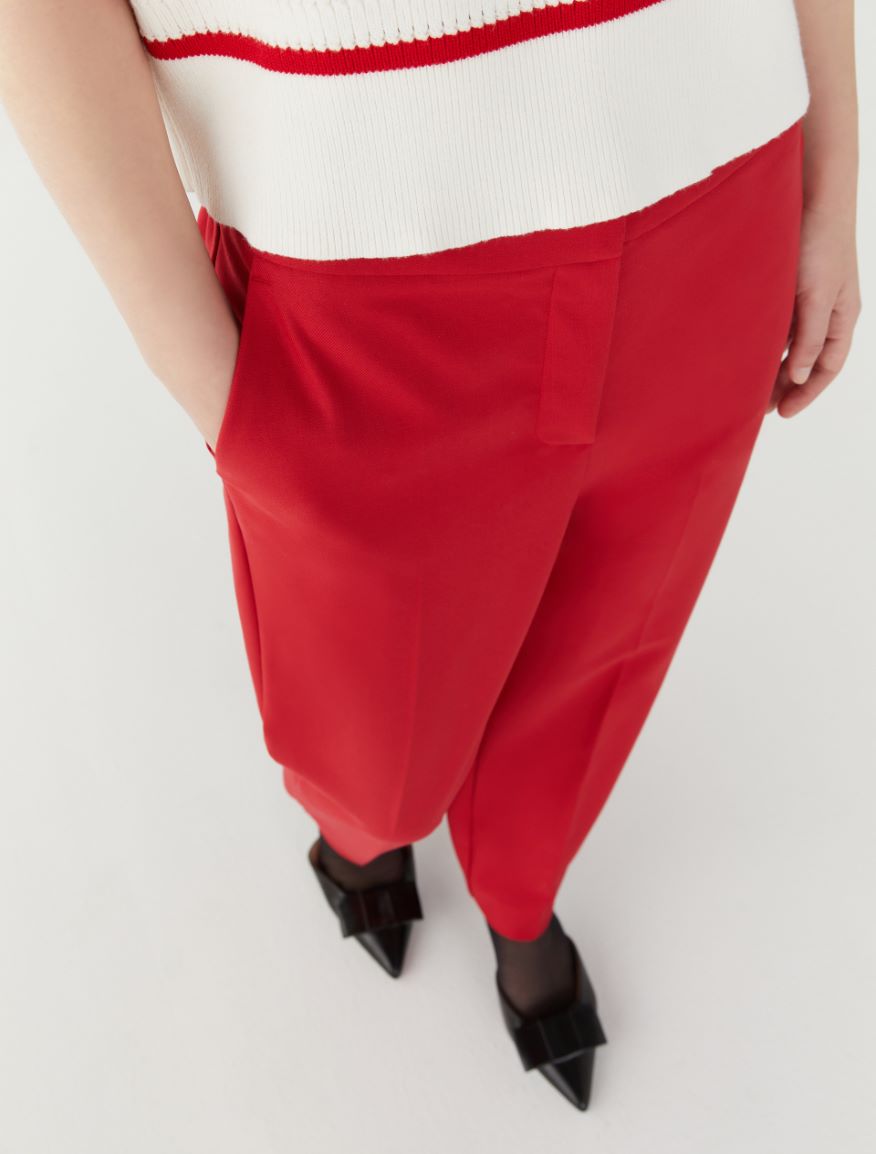 Semi-fitted trousers - RED - 4 - iBlues