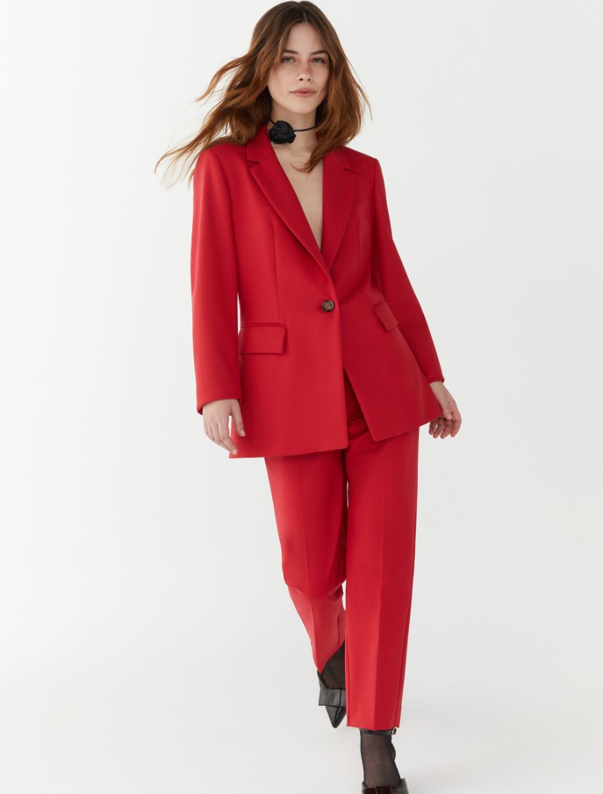 Semi-fitted trousers - RED - iBlues