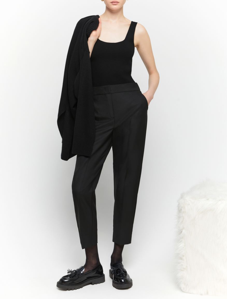 Semi-fitted trousers - BLACK - 4 - iBlues