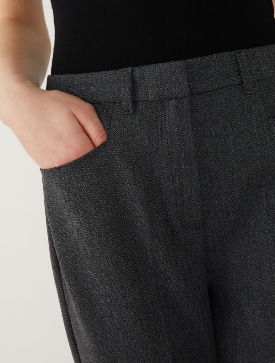 Semi-fitted trousers - DARK GREY - 3 - iBlues