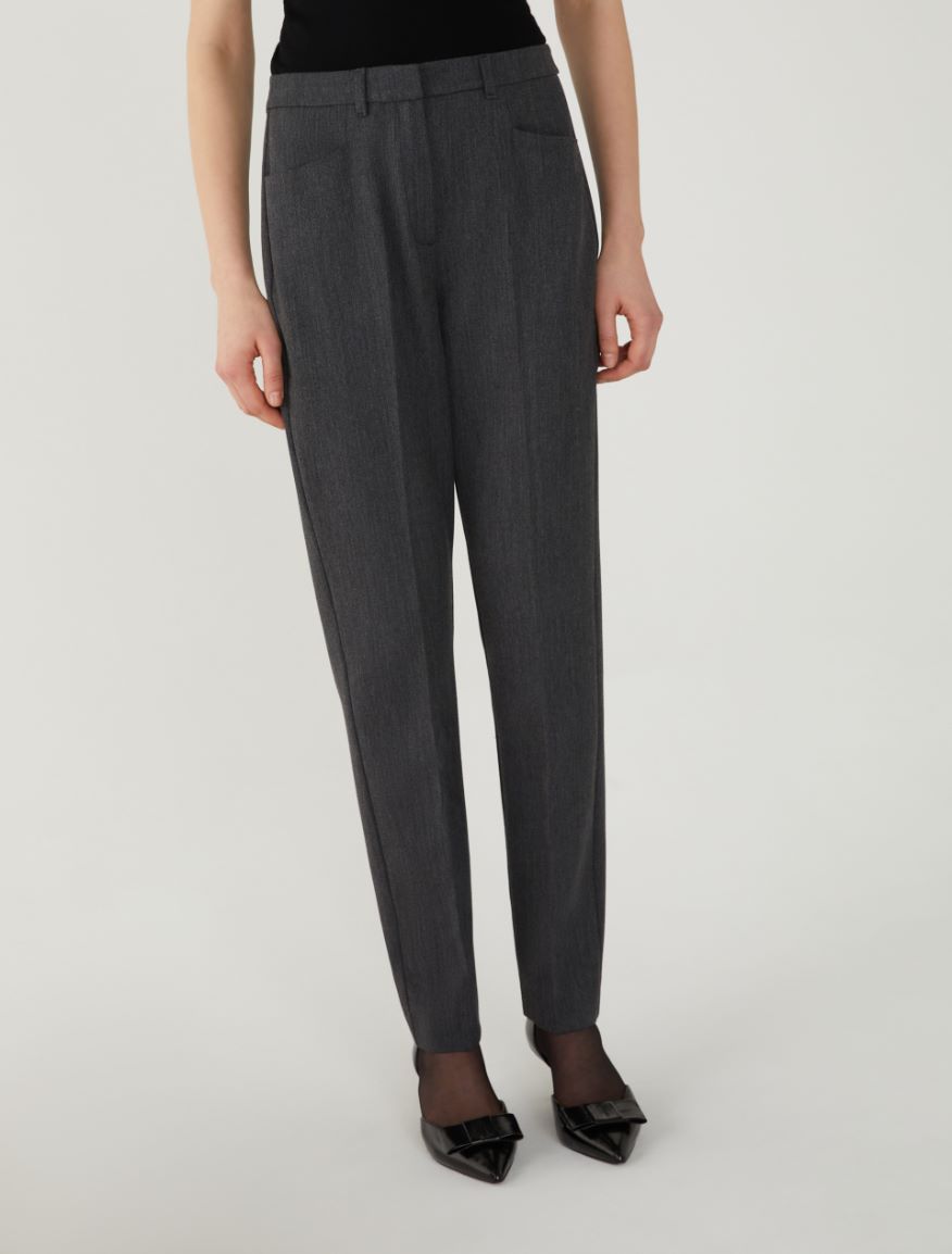 Semi-fitted trousers - DARK GREY - 4 - iBlues