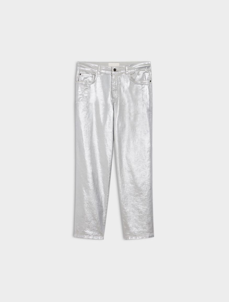 Boyfriend trousers - SILVER - 5 - iBlues