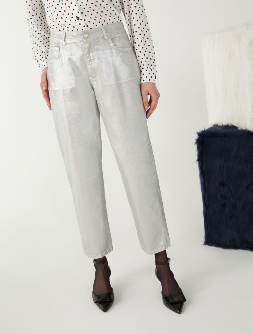 Boyfriend trousers - SILVER - iBlues