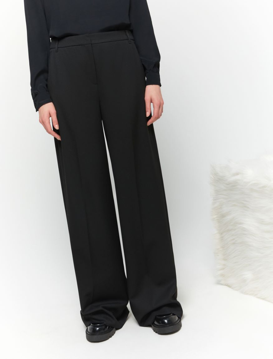 Wide-leg trousers - BLACK - 3 - iBlues