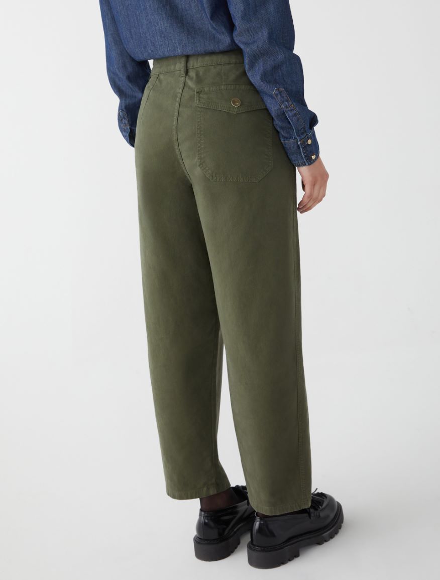 Relaxed-fit trousers - KAKI - 2 - iBlues