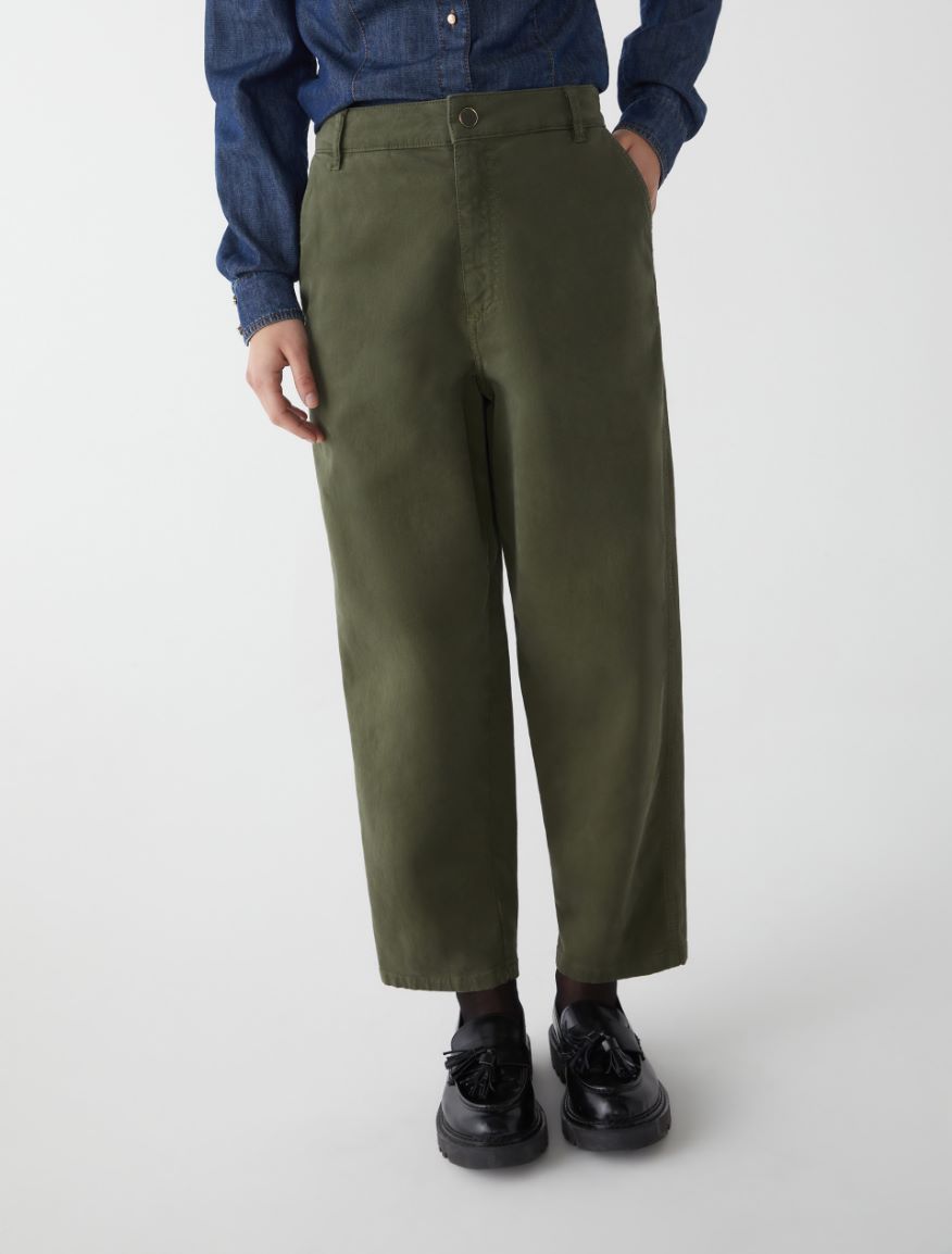 Relaxed-fit trousers - KAKI - 4 - iBlues