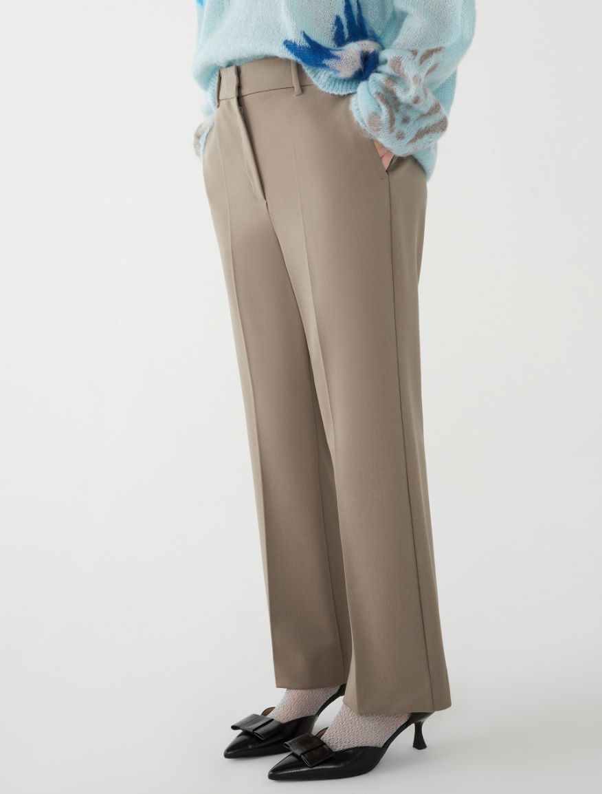 Flared trousers - MUD - 4 - iBlues