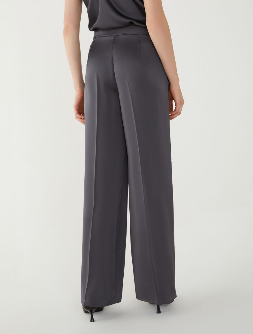 Wide-leg trousers - IRON - 2 - iBlues