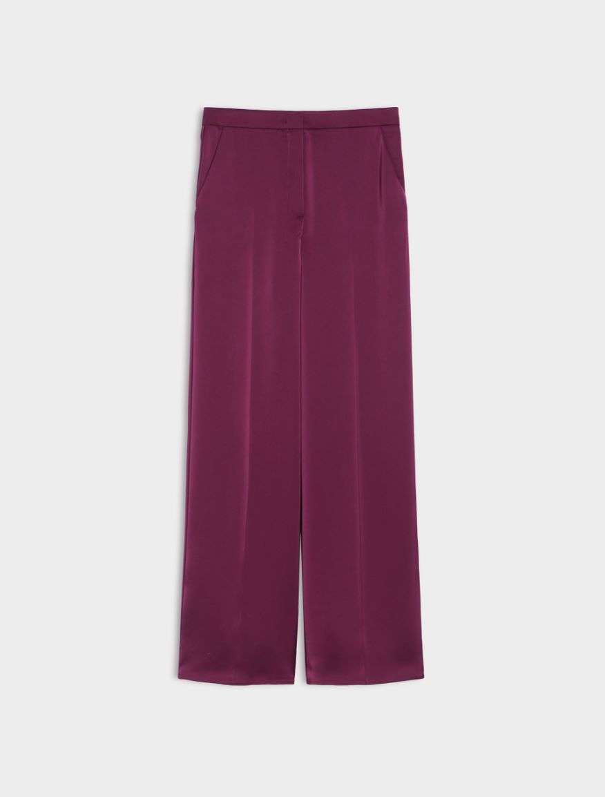 Wide-leg trousers - BORDEAUX - 5 - iBlues