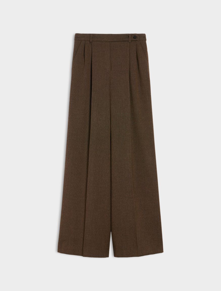 Wide-leg trousers - BROWN - 5 - iBlues