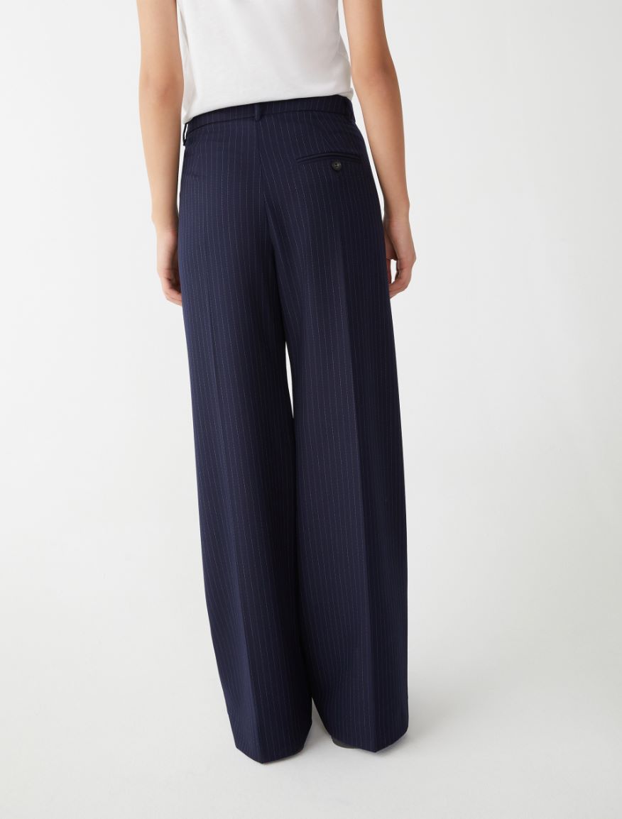 Flowing trousers - MIDNIGHTBLUE - 2 - iBlues