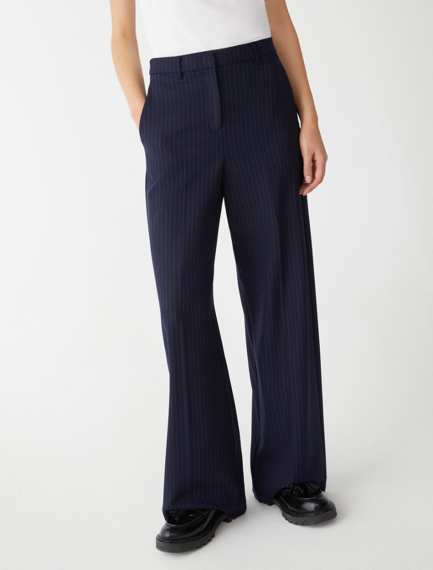 Flowing trousers - MIDNIGHTBLUE - 4 - iBlues