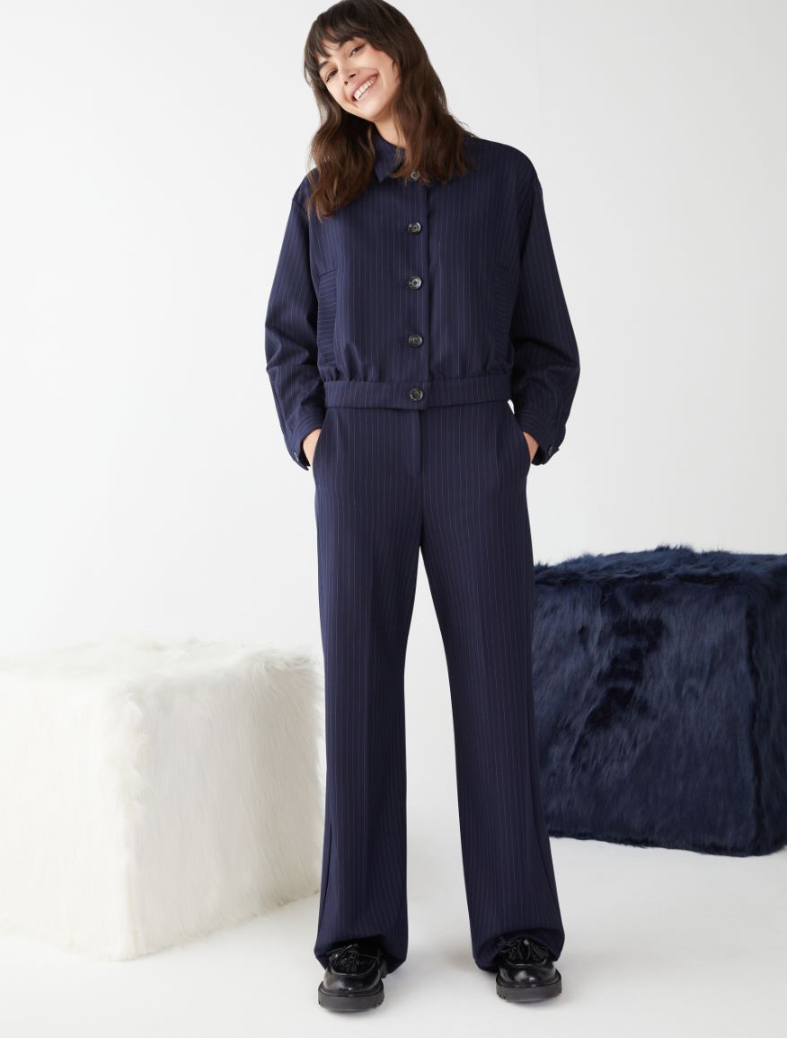 Flowing trousers - MIDNIGHTBLUE - iBlues