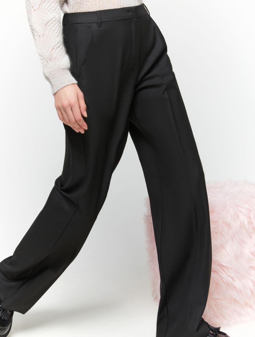 Flowing trousers - BLACK - 3 - iBlues