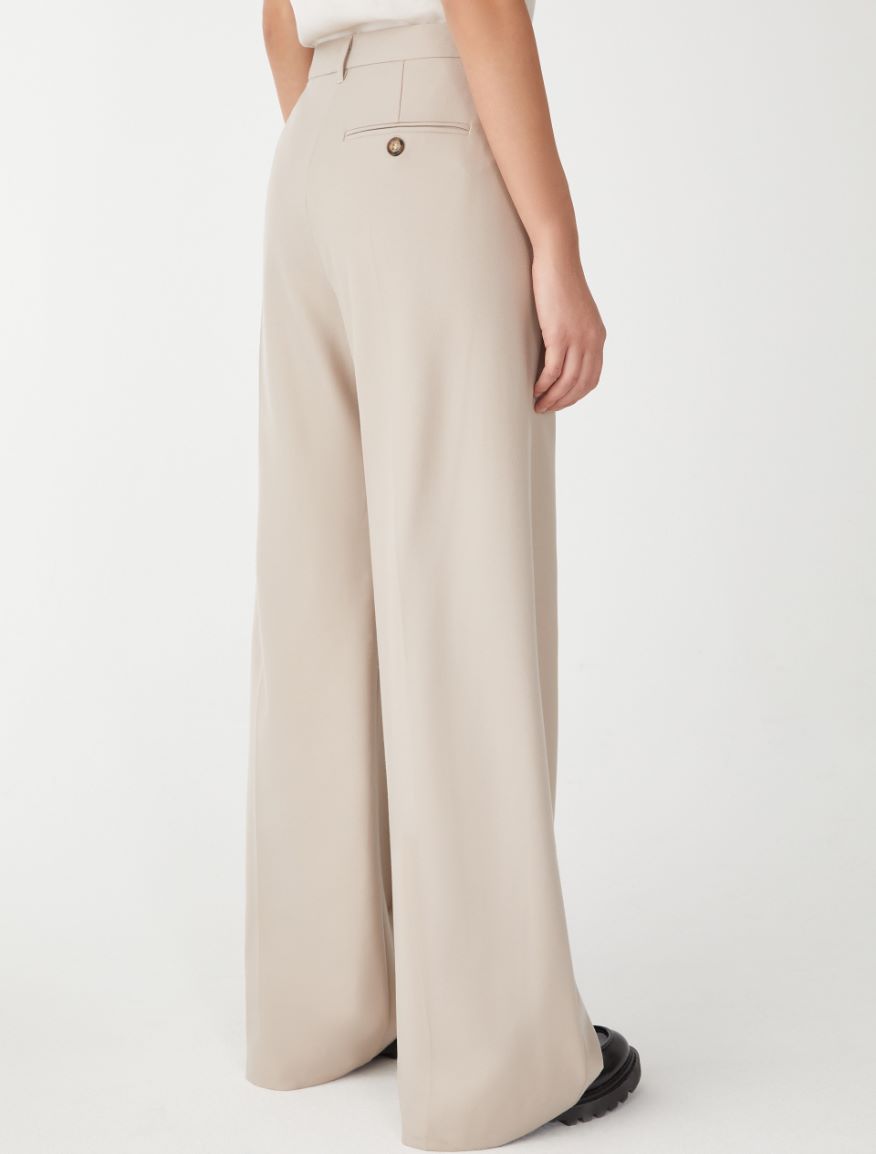 Flowing trousers - ECRU - 2 - iBlues