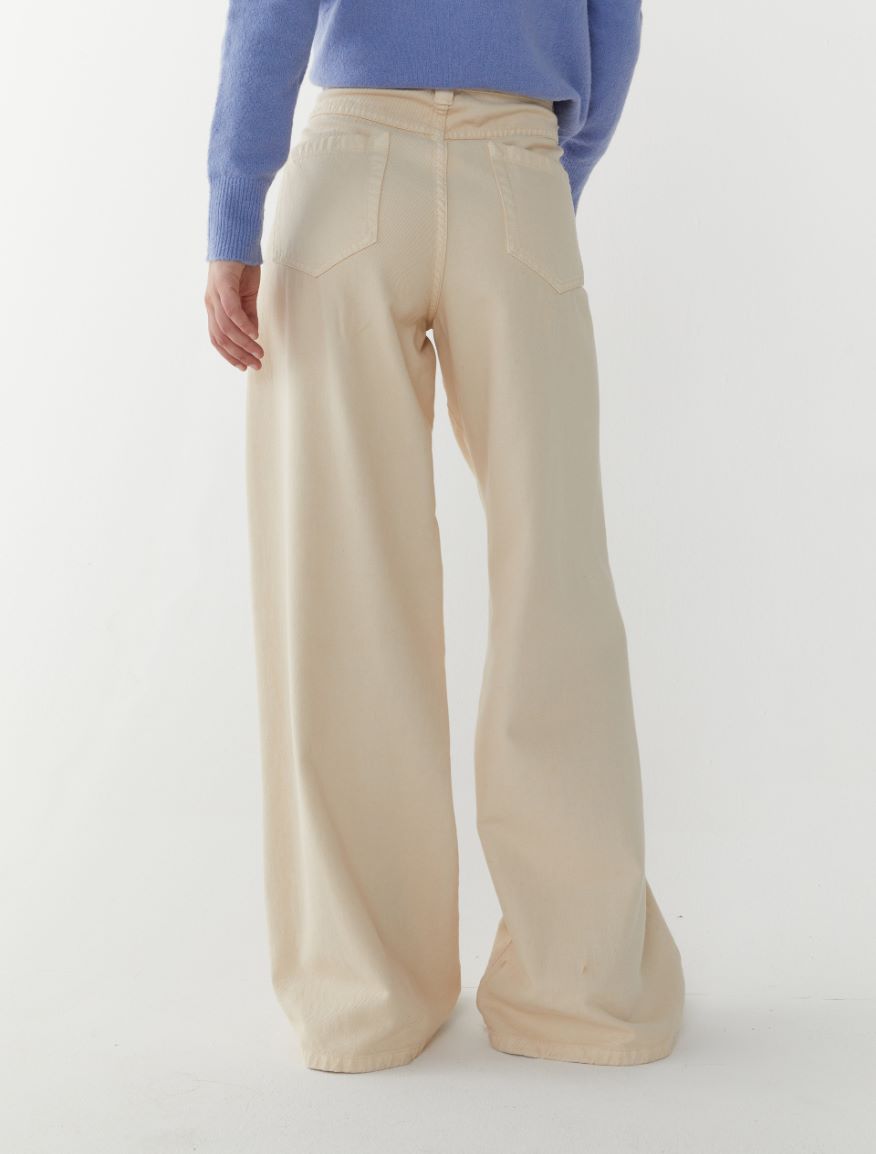 Wide-leg trousers - CREAM - 2 - iBlues