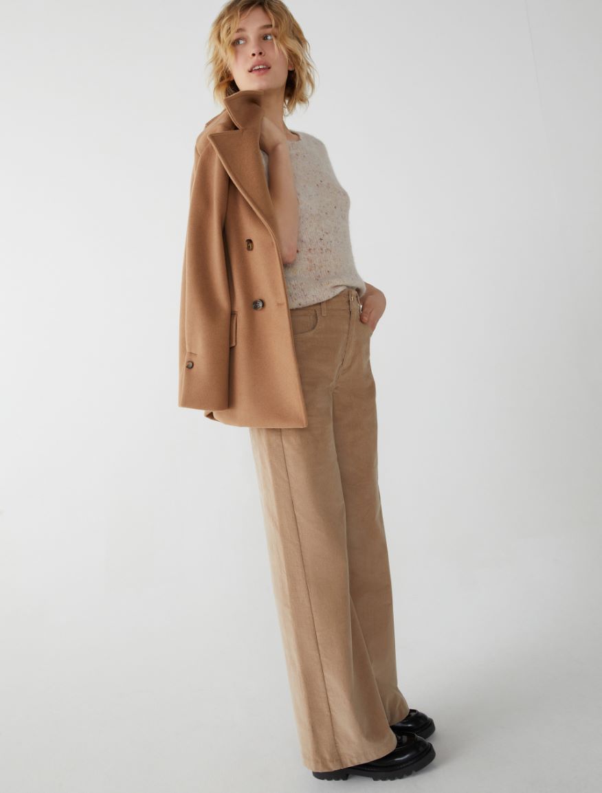 Wide-leg trousers - ECRU - iBlues