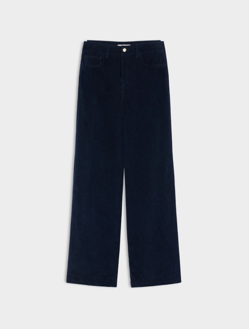 Wide-leg trousers - NAVY - 5 - iBlues