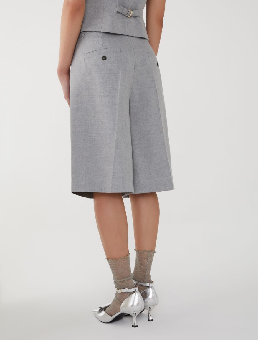 Relaxed-fit Bermuda shorts - MELANGE GREY - 2 - iBlues