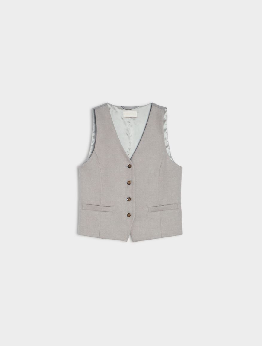 Semi-fitted gilet - MASTIC - 5 - iBlues