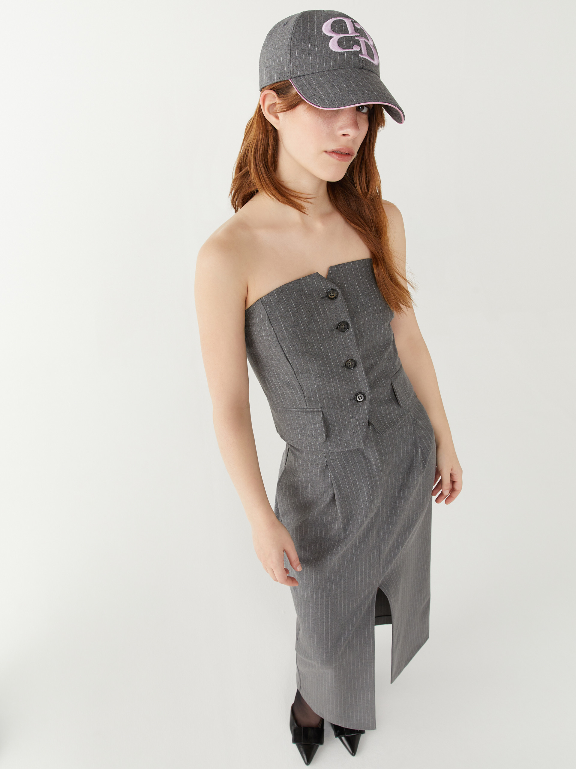 Slim fit corset dark grey iBlues