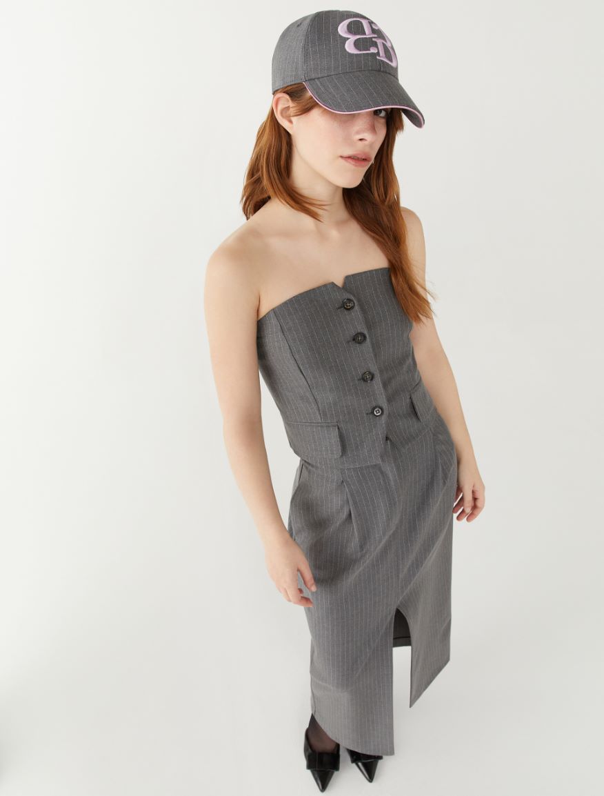 Slim-fit corset - DARK GREY - iBlues