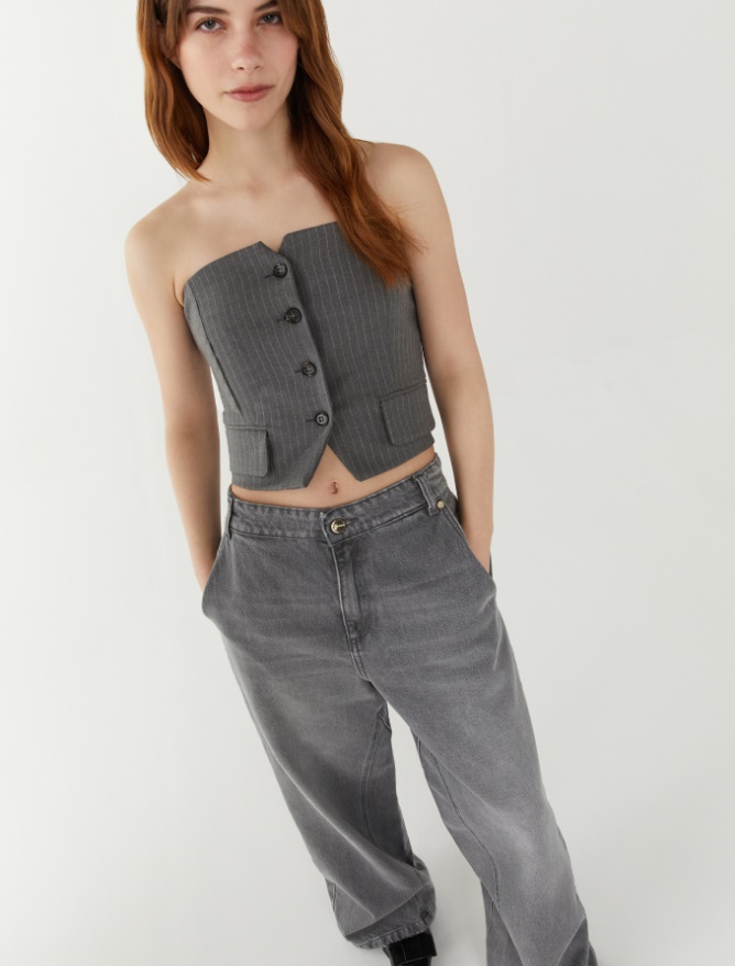 Slim-fit corset - DARK GREY - iBlues