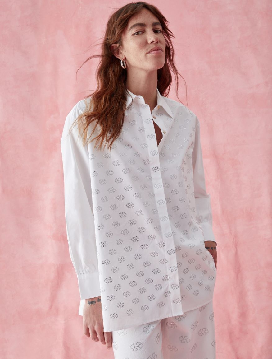 Oversized shirt - OPTICAL WHITE - 3 - iBlues