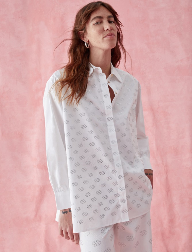 Oversized shirt - OPTICAL WHITE - iBlues