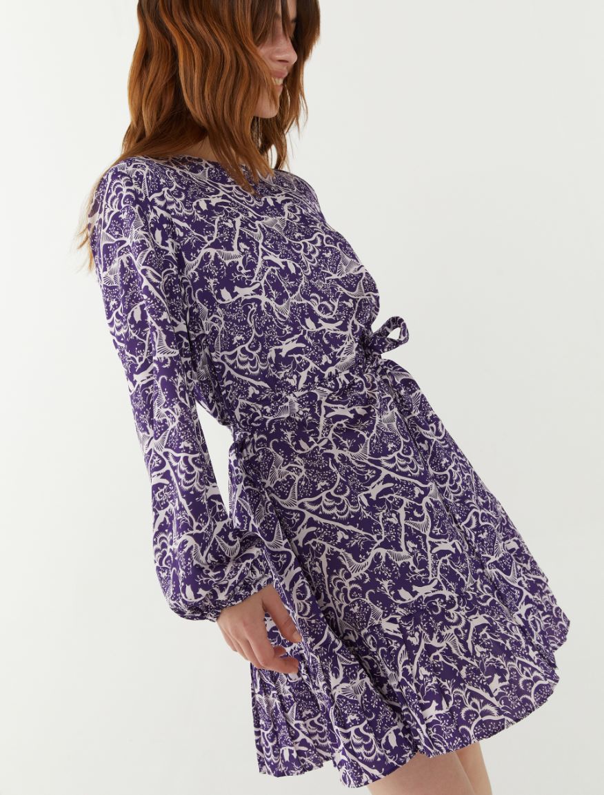 Figure-skimming dress - PURPLE - iBlues