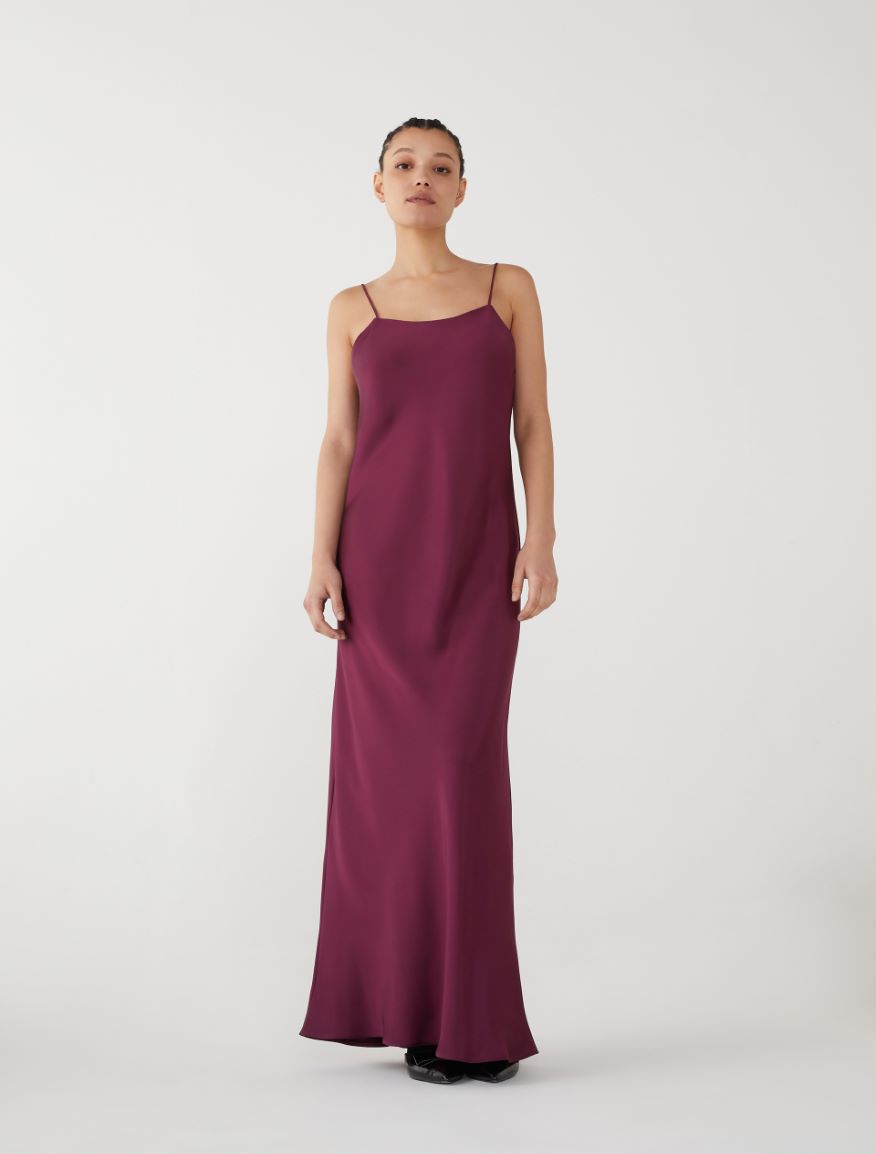 Slip dress - BORDEAUX - 4 - iBlues