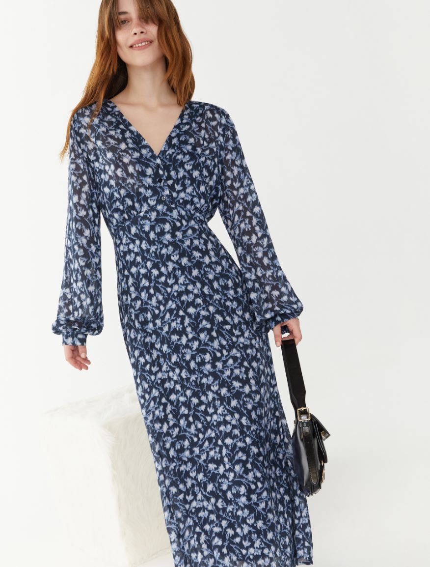 Figure-skimming dress - NAVY - iBlues