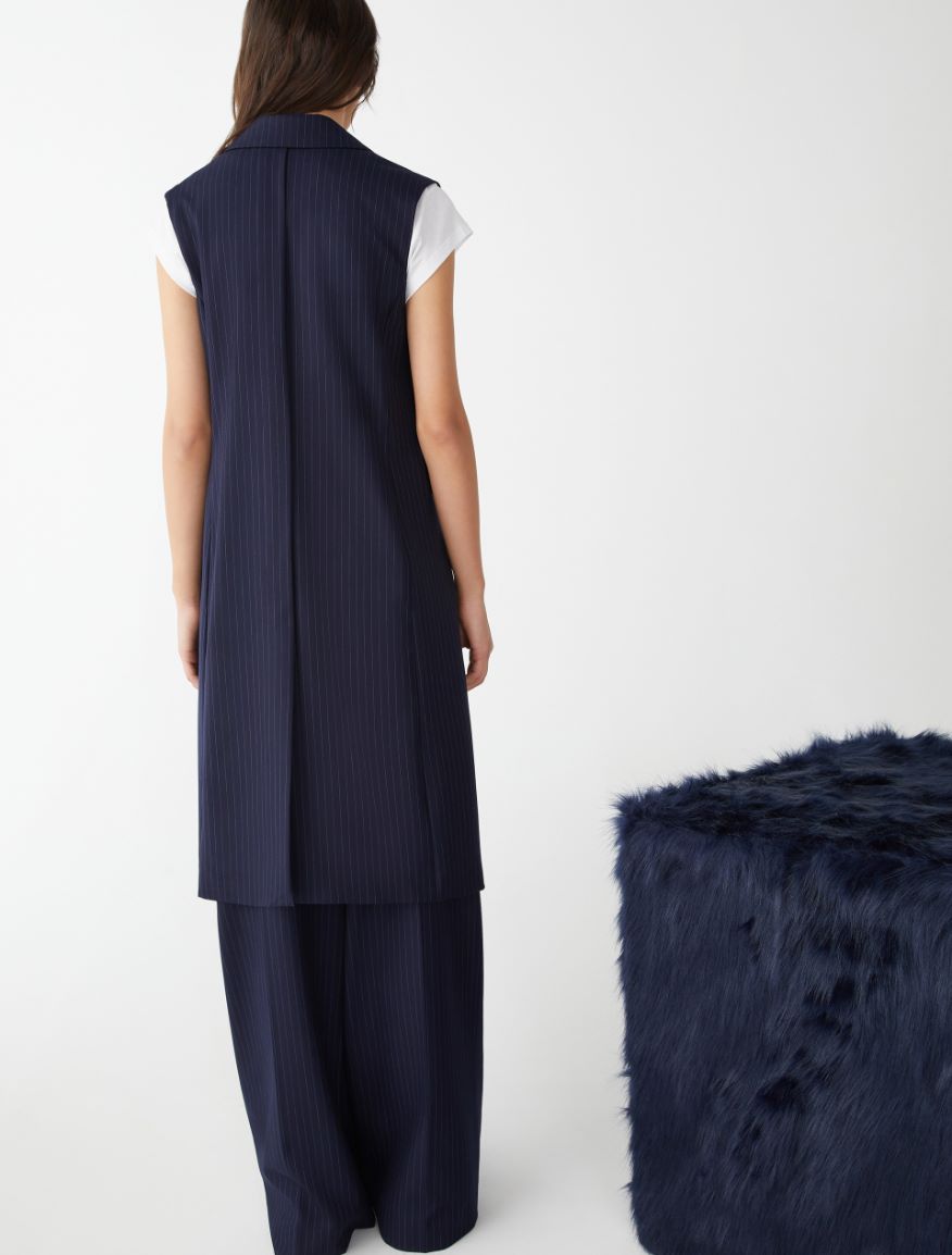 Sleeveless coat - MIDNIGHTBLUE - 2 - iBlues