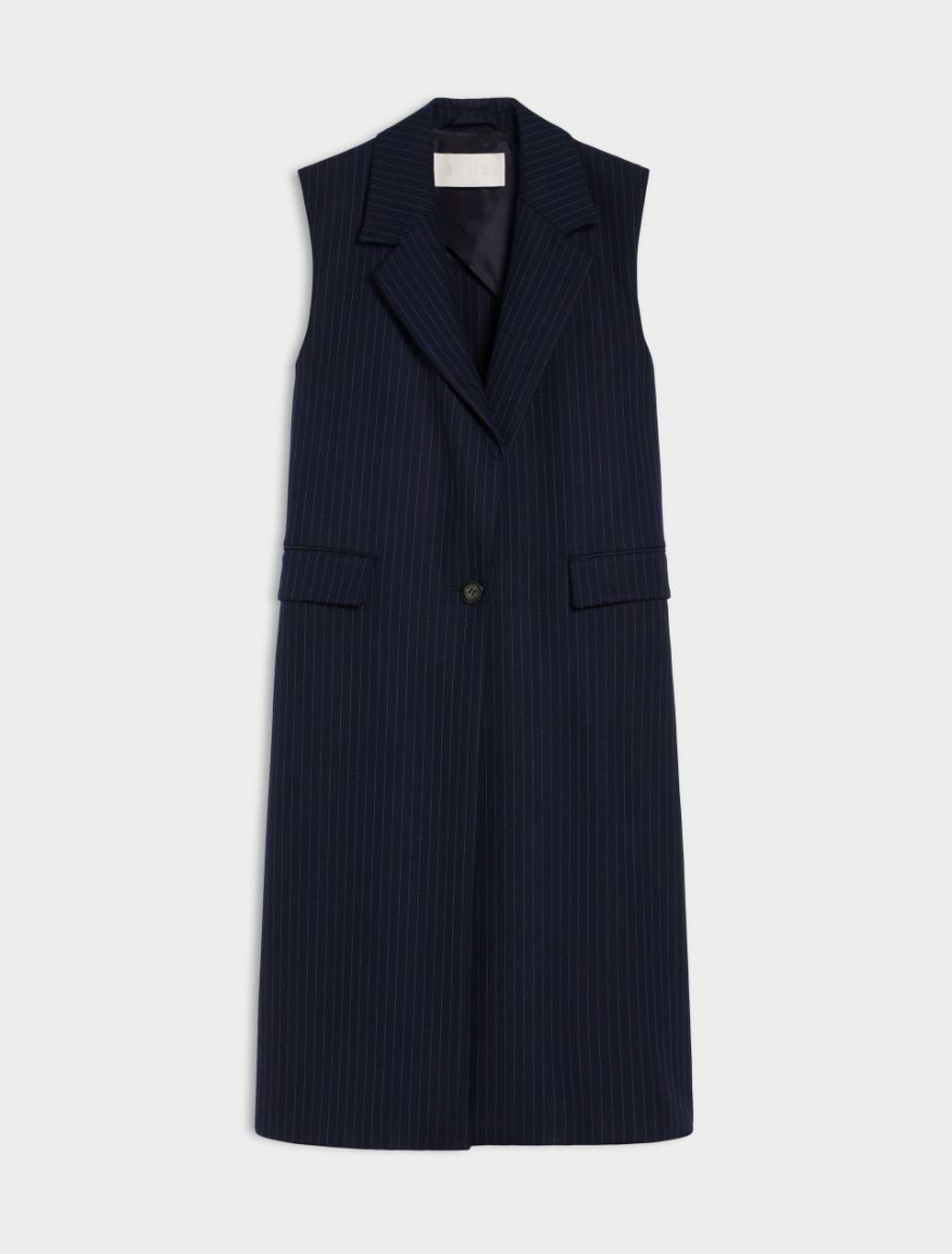 Sleeveless coat - MIDNIGHTBLUE - 5 - iBlues