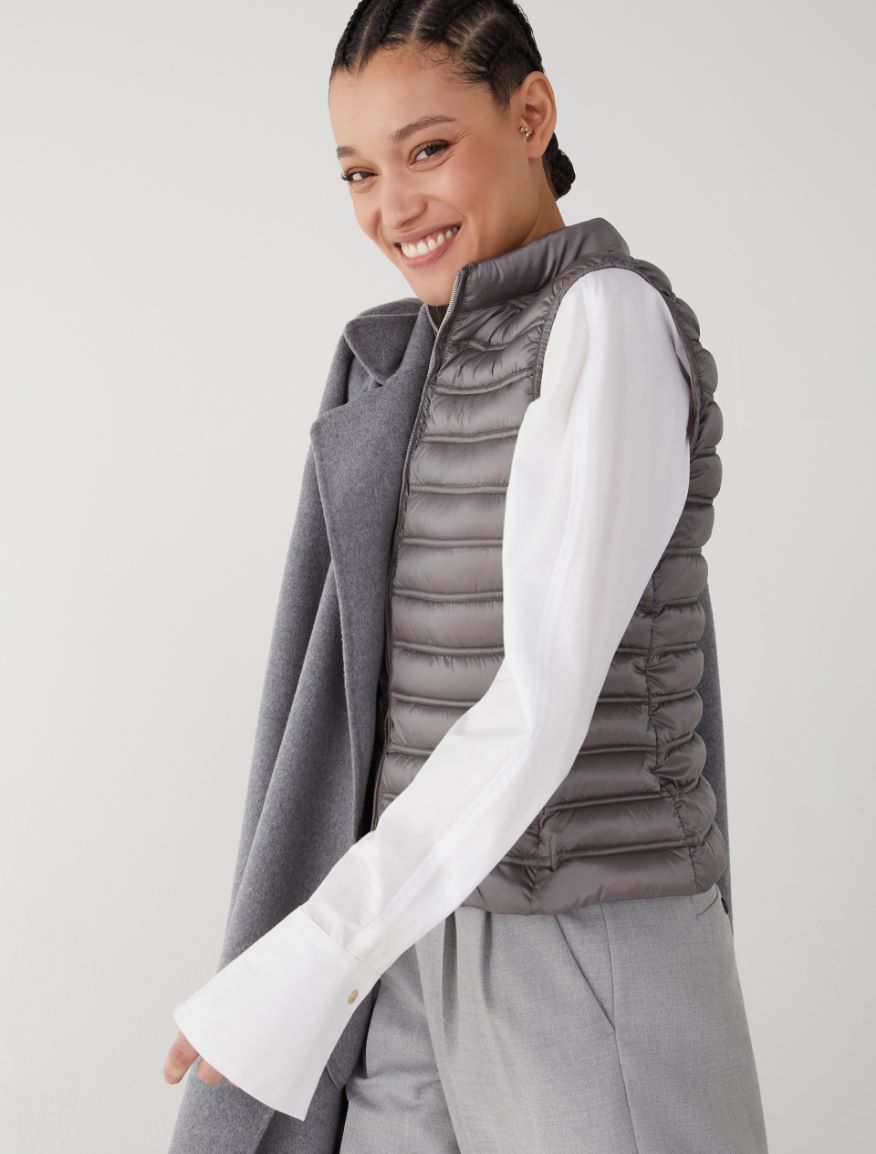 Padded gilet - PEARL GREY - iBlues