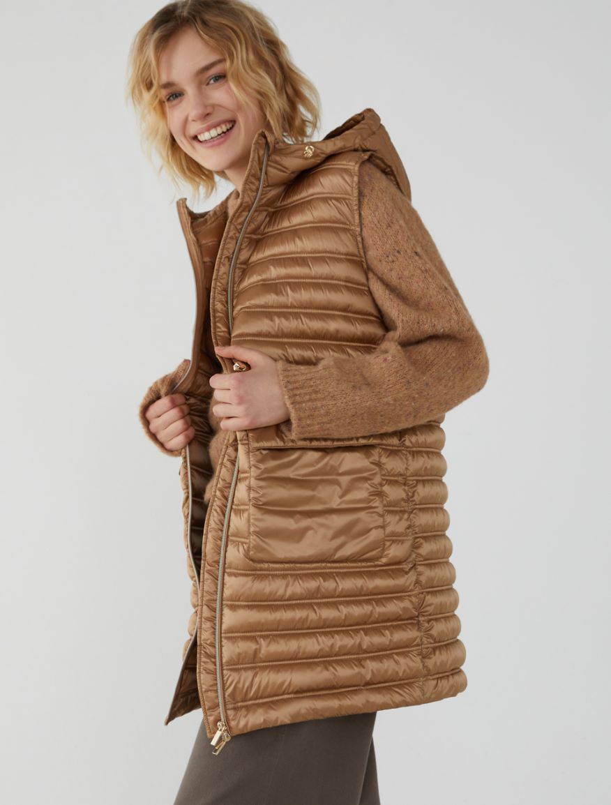 Padded gilet - CAMEL - iBlues