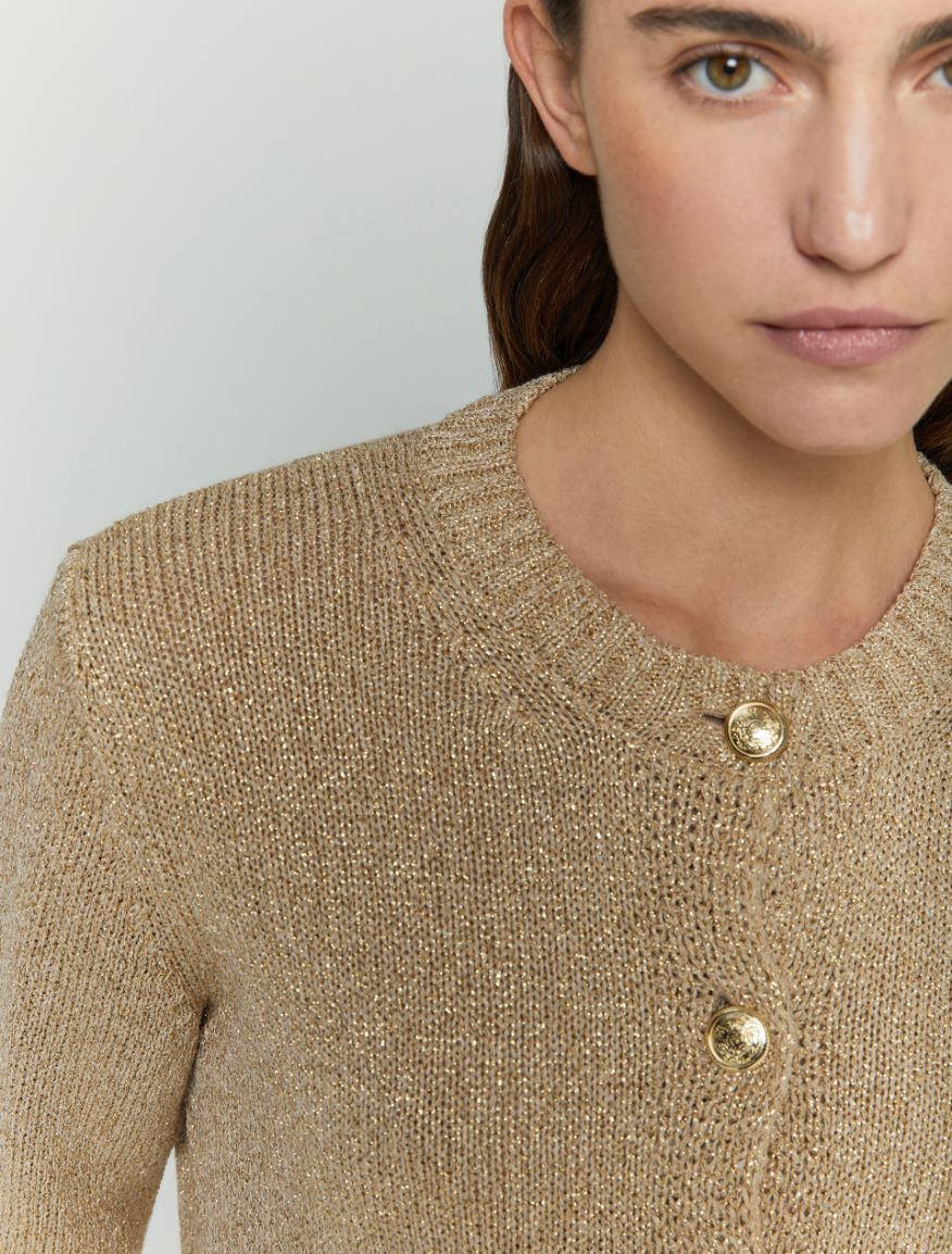 Boxy cardigan - Gold - 3 - iBlues