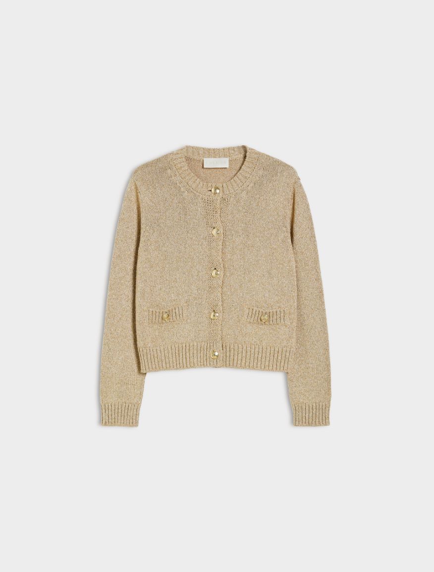 Boxy cardigan - Gold - 5 - iBlues