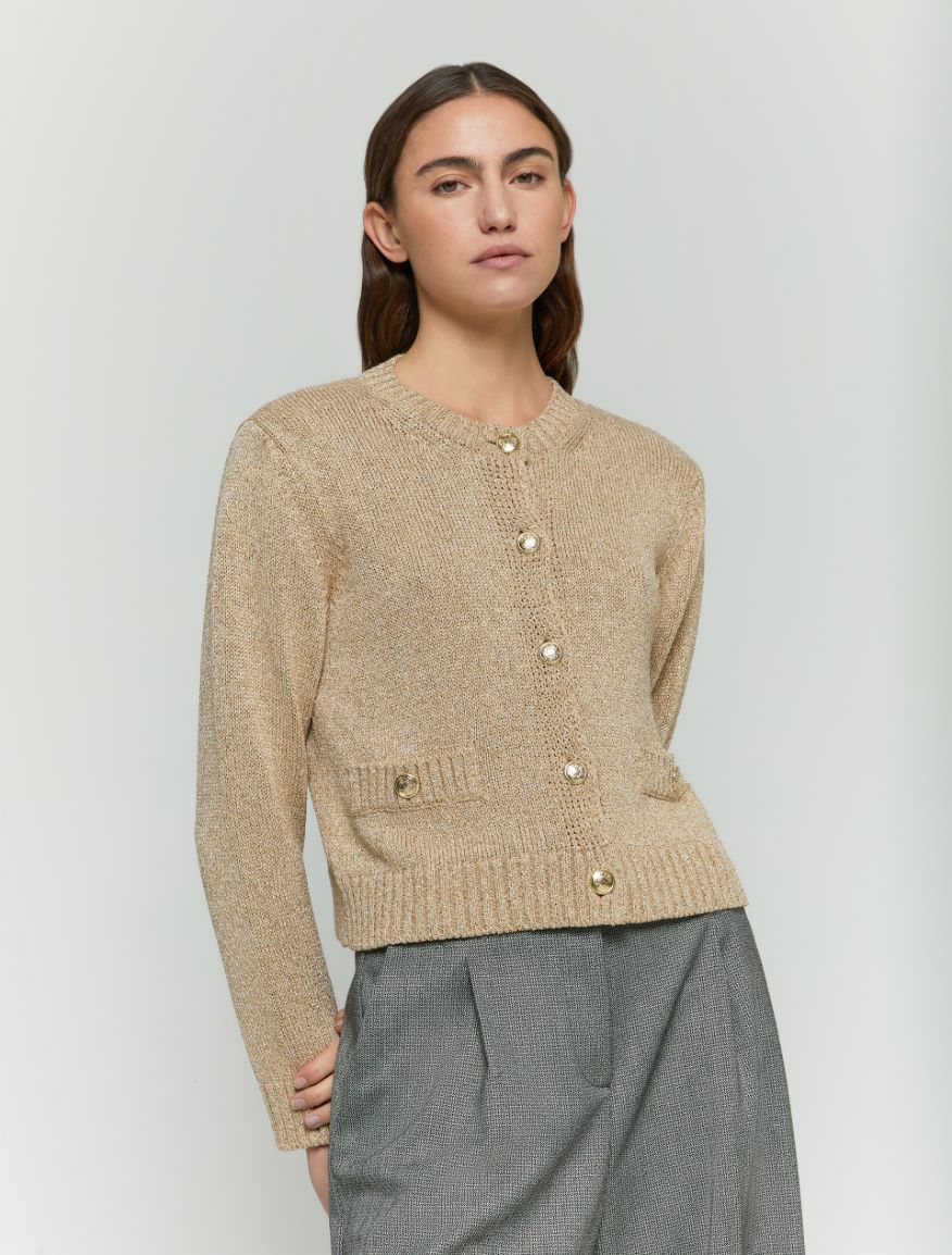 Boxy cardigan - Gold - iBlues