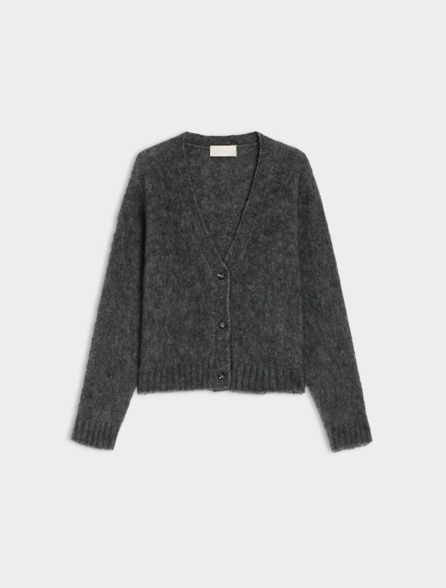 Relaxed-fit cardigan - MELANGE GREY - 5 - iBlues