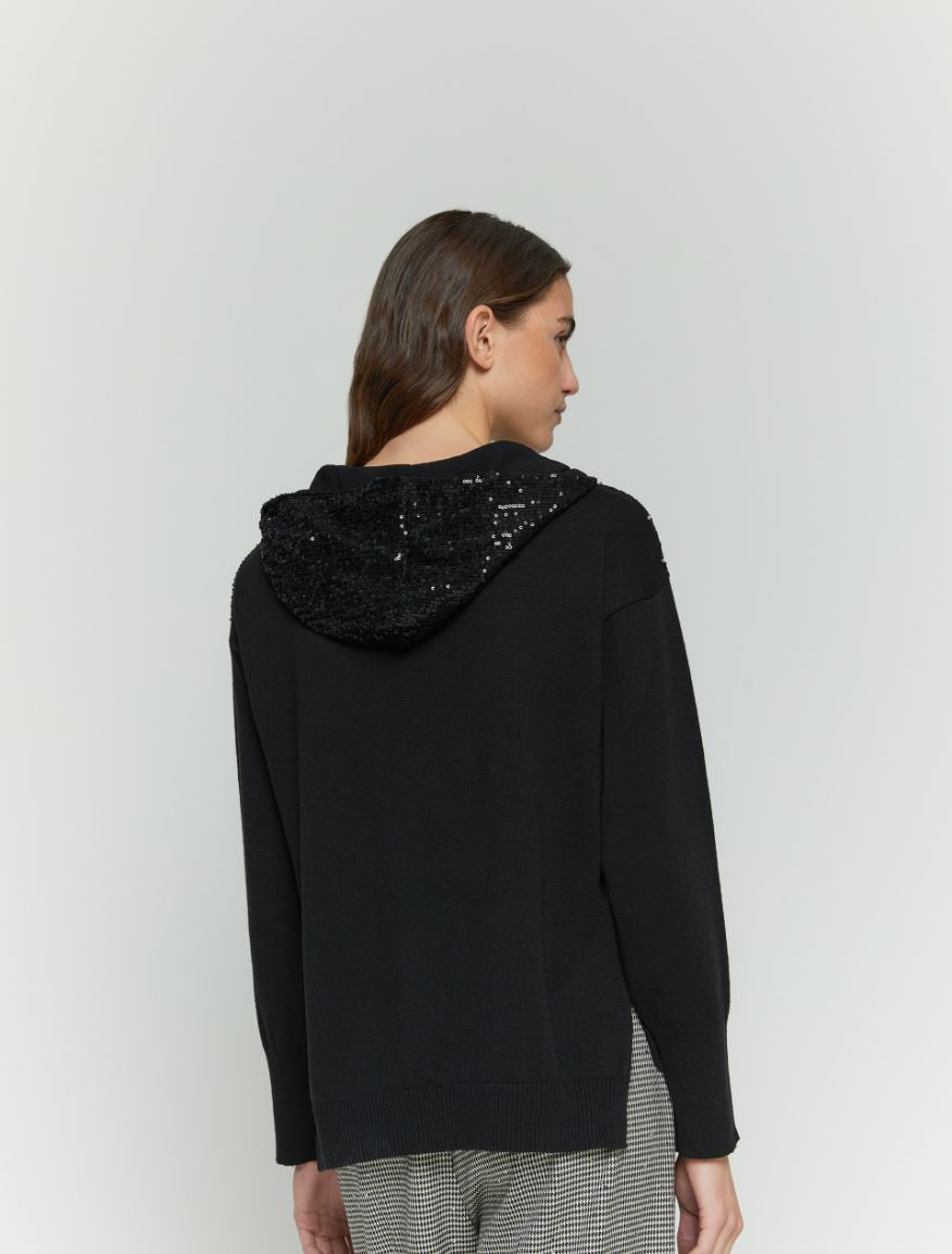 Hooded jumper - Black - 2 - iBlues