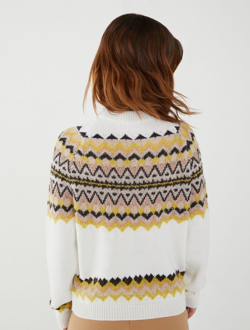 Figure-skimming sweater - WHITE - 2 - iBlues