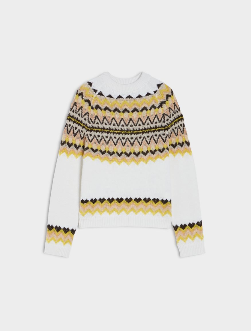 Figure-skimming sweater - WHITE - 5 - iBlues